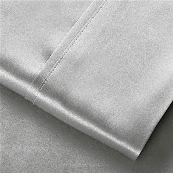 Lanest Housing Silk Satin Sheets, Full Size Satin Bed Sheet Set with Deep - Picture 6 of 16